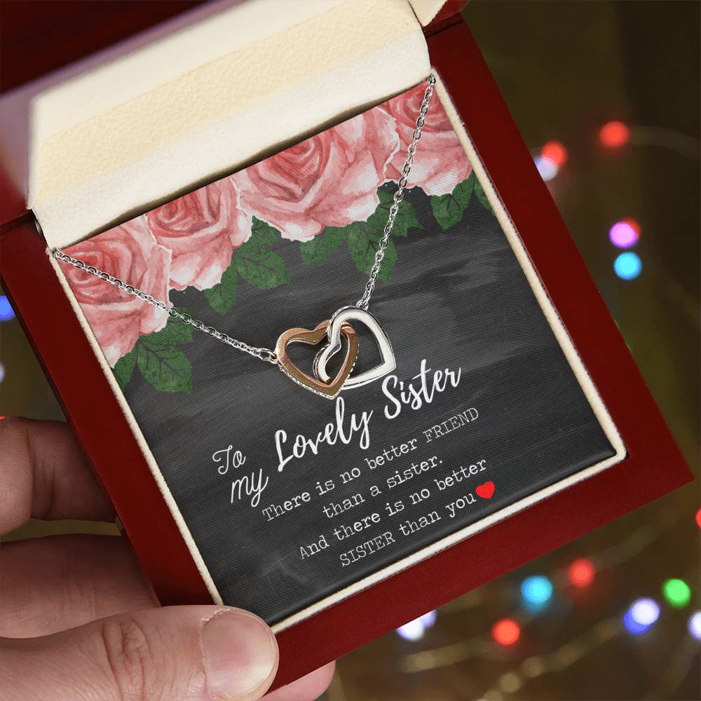 Sisters Necklace Sister Gift Sister Jewelry Lovely Sister Gift Interlocking Hearts Necklace