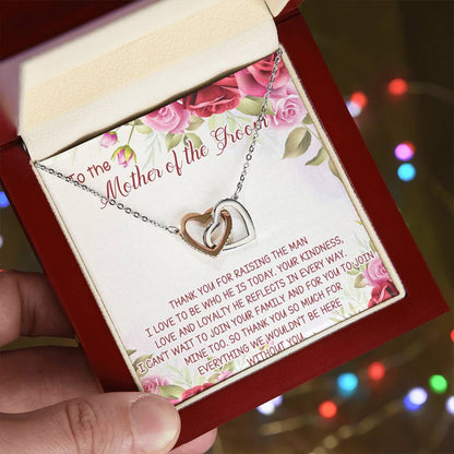 Mother Of The Groom Necklace Mother Of The Groom Jewelry Box Mother In Law Wedding Gift Mother In Law Interlocking Hearts Necklace Gifts