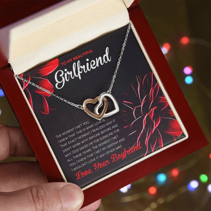 Girlfriend Interlocking Hearts Best Necklace Gift For Valentine'S Day Interlocking Hearts Necklace