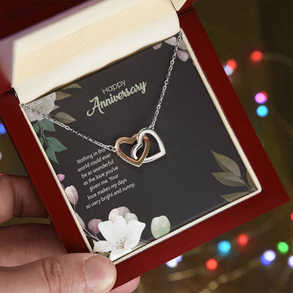 Anniversary Edition Wonderful Love You'Ve Given - Interlocking Hearts Necklace