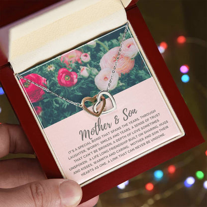 Mother And Son Interlocking Hearts Necklace