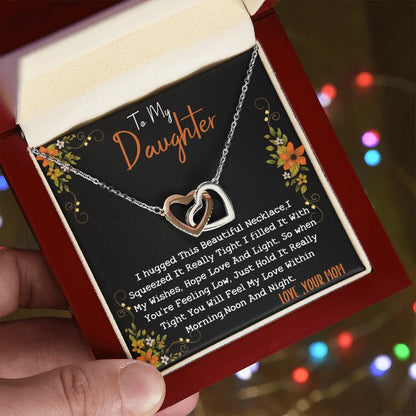 Gift For Daughter Interlocking Hearts Necklace