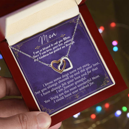 Mom I Am So Blessed Limited Edition Interlocking Hearts Necklace
