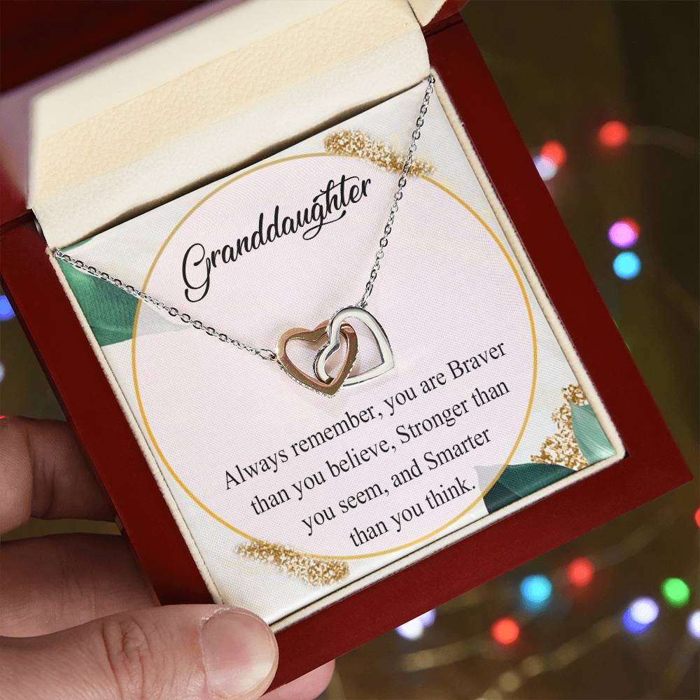 Granddaughter Necklace Personalized Granddaughter Necklace Giftinterlocking Hearts Necklace For Daughtergranddaughter'S Birthday Necklace