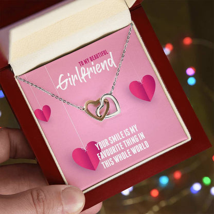Interlocking Hearts - Your Smile Is My Favourite Thing In This Whole Word Interlocking Hearts Necklace