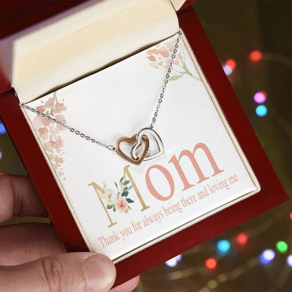 Mom Necklace Interlocking Hearts Necklace