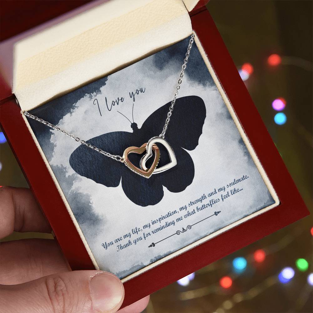 Interlocking Hearts Butterfly Interlocking Hearts Necklace