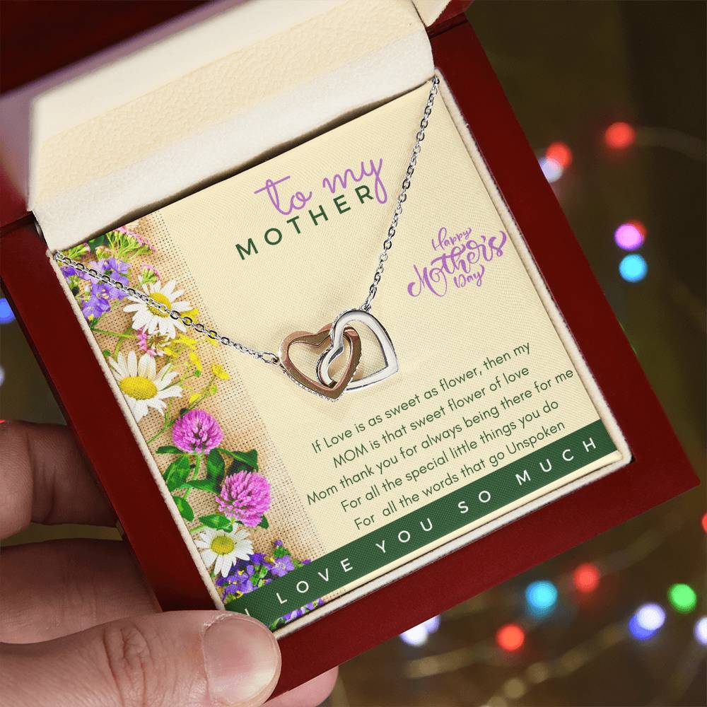 To My Mother Interlocking Hearts Necklace