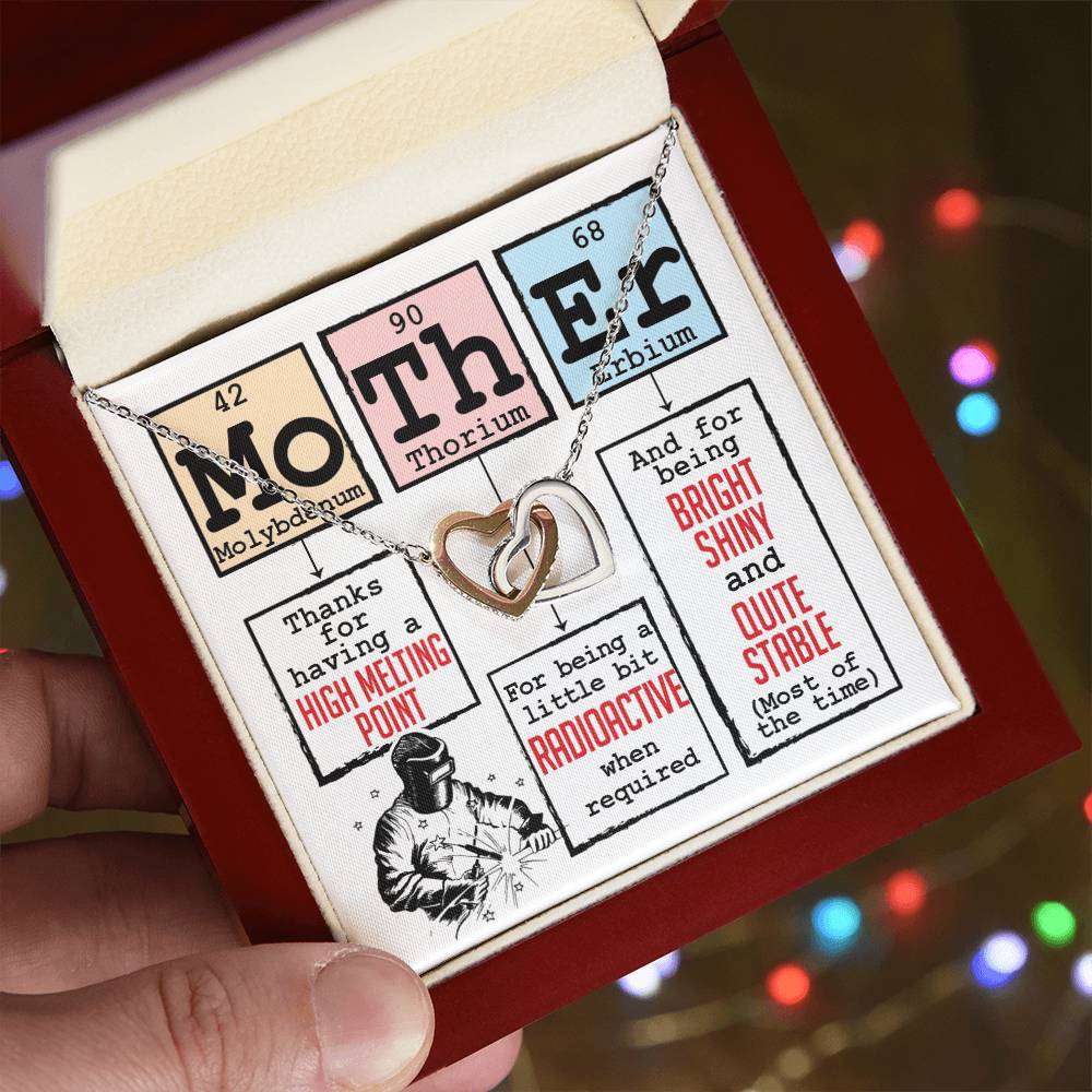 Gift For Mom- Interlocking Heart Necklace Interlocking Hearts Necklace