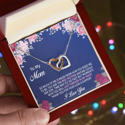 Mom Daughter Gift Mother'S Day Interlocking Hearts Necklace