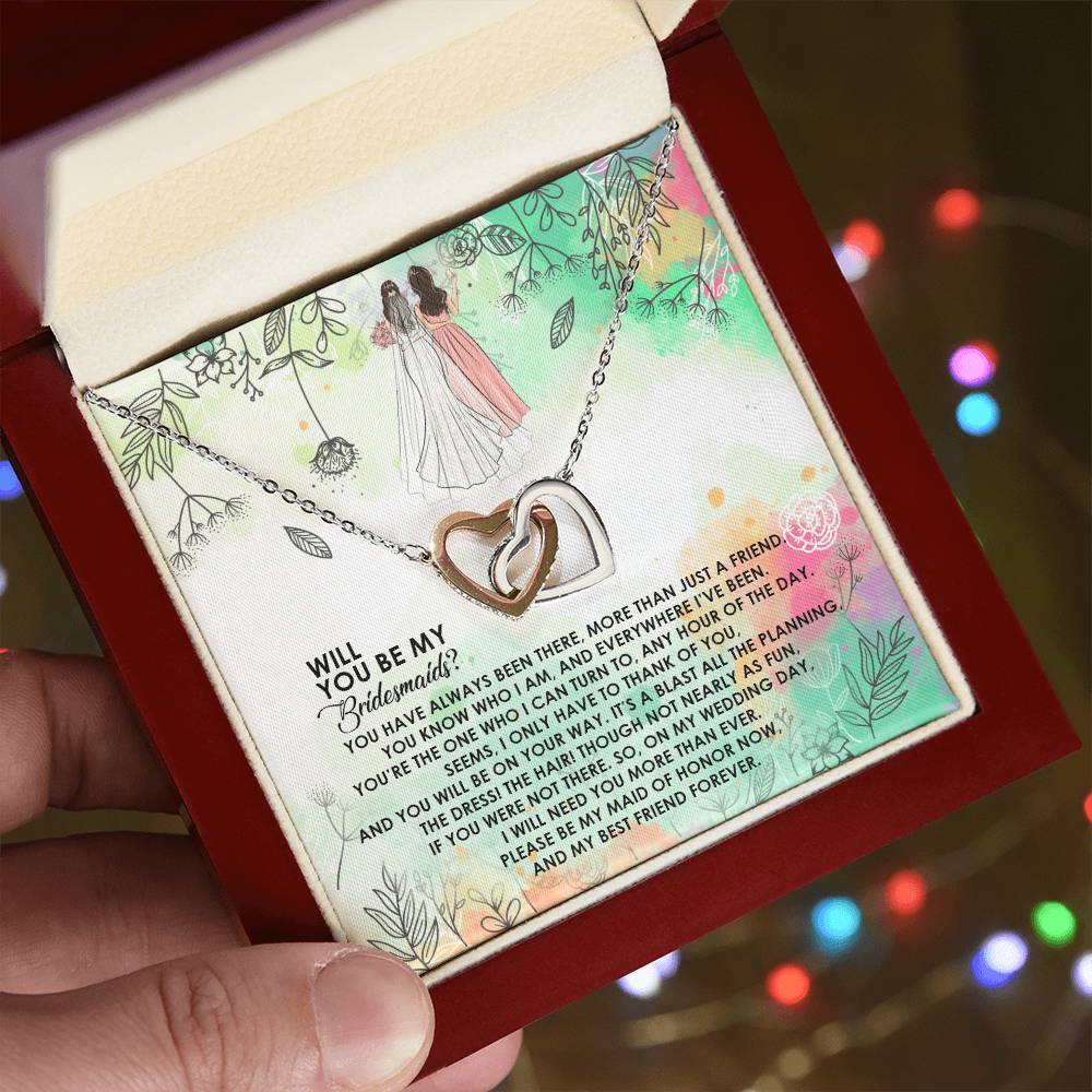 Interlocked Necklace For Bridesmaid Interlocking Hearts Necklace
