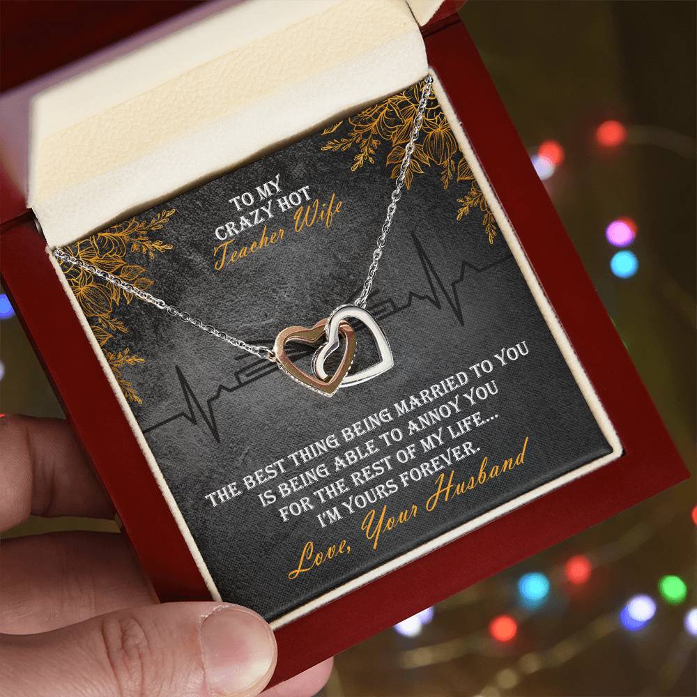 Hot Teacher Wife Interlocked Hearts Necklace Interlocking Hearts Necklace