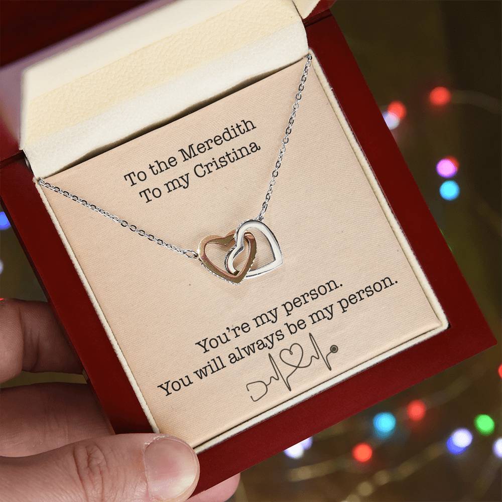 Grey'S Anatomy - You'Re My Person Interlocking Necklace Interlocking Hearts Necklace