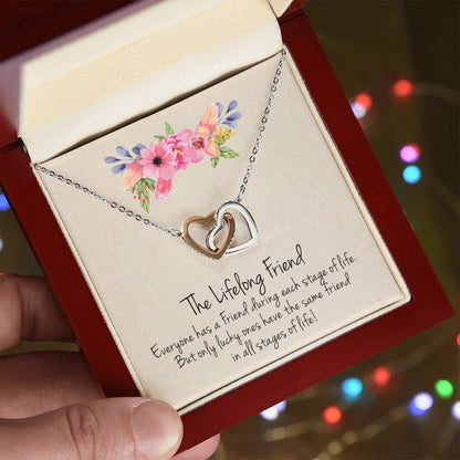 The Lifelong Friend Interlocking Heart Necklace Best Friend Gift Bff Gift Interlocking Hearts Necklace