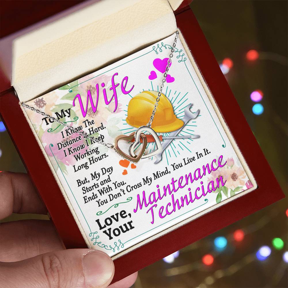 Maintenance Technician'S Wife - Interlocking Heart Necklace Interlocking Hearts Necklace