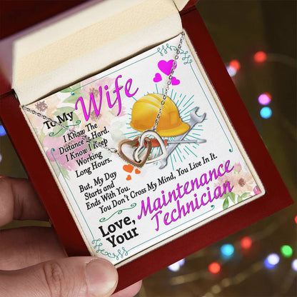 Maintenance Technician'S Wife - Interlocking Heart Necklace Interlocking Hearts Necklace