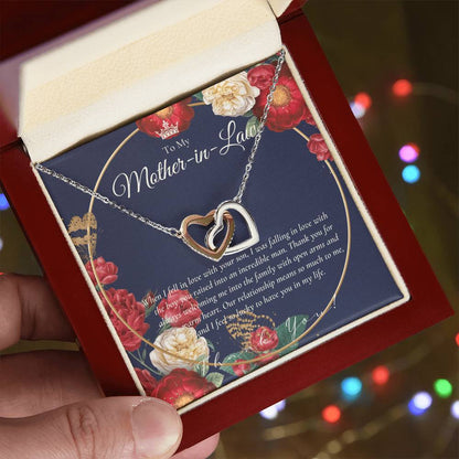 Mother In Law Gift Mom In Law Jewelry Mother'S Day Gift For Mother-In-Law Gift For Mother In Law Mother-In-Law Necklace Interlocking Hearts Necklace