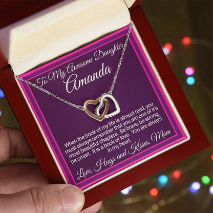 Personalize It Linked Hearts Necklace Gift For Daughter From Mom Interlocking Hearts Necklace