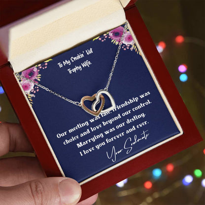 Marrying Was Our Destiny Interlocking Hearts Necklace
