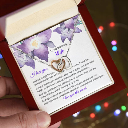 I Love You Enough Necklace Interlocking Hearts Necklace