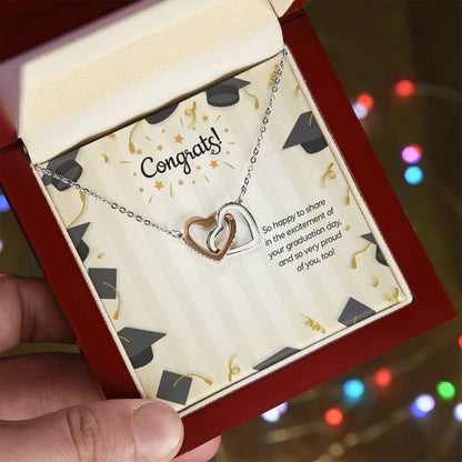 Happy Graduation - Interlocking Hearts Necklace