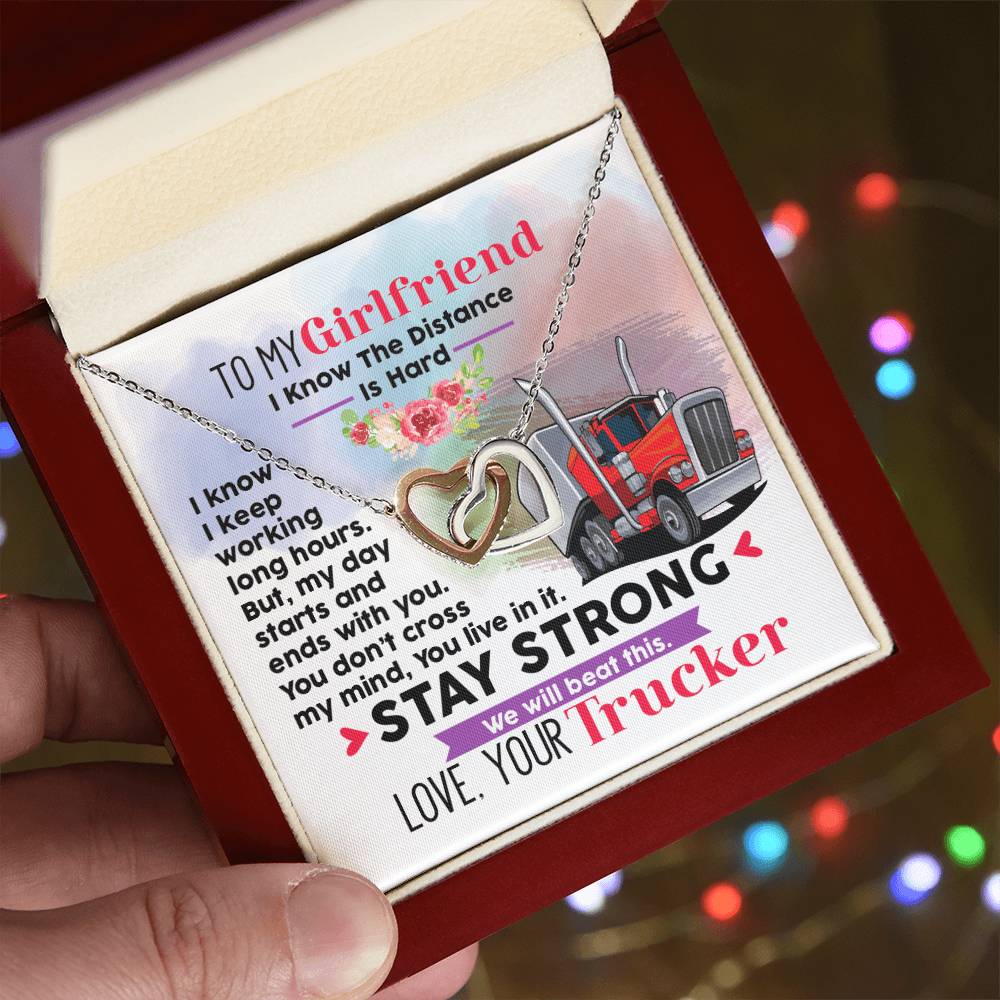 Gift For Girlfriend- Interlocking Heart Necklace Interlocking Hearts Necklace