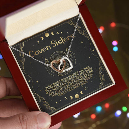 Coven Sisters Interlocking Interlocking Hearts Necklace