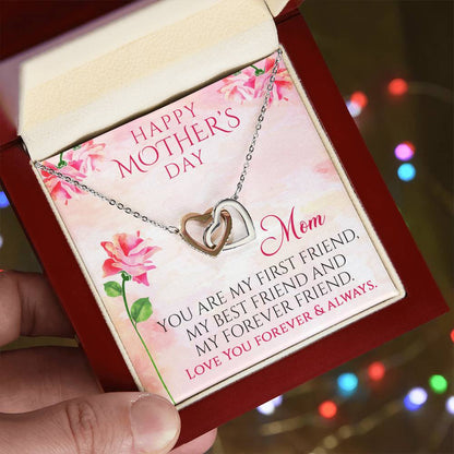 Happy Mother'S Day Gift Interlocking Hearts Necklace