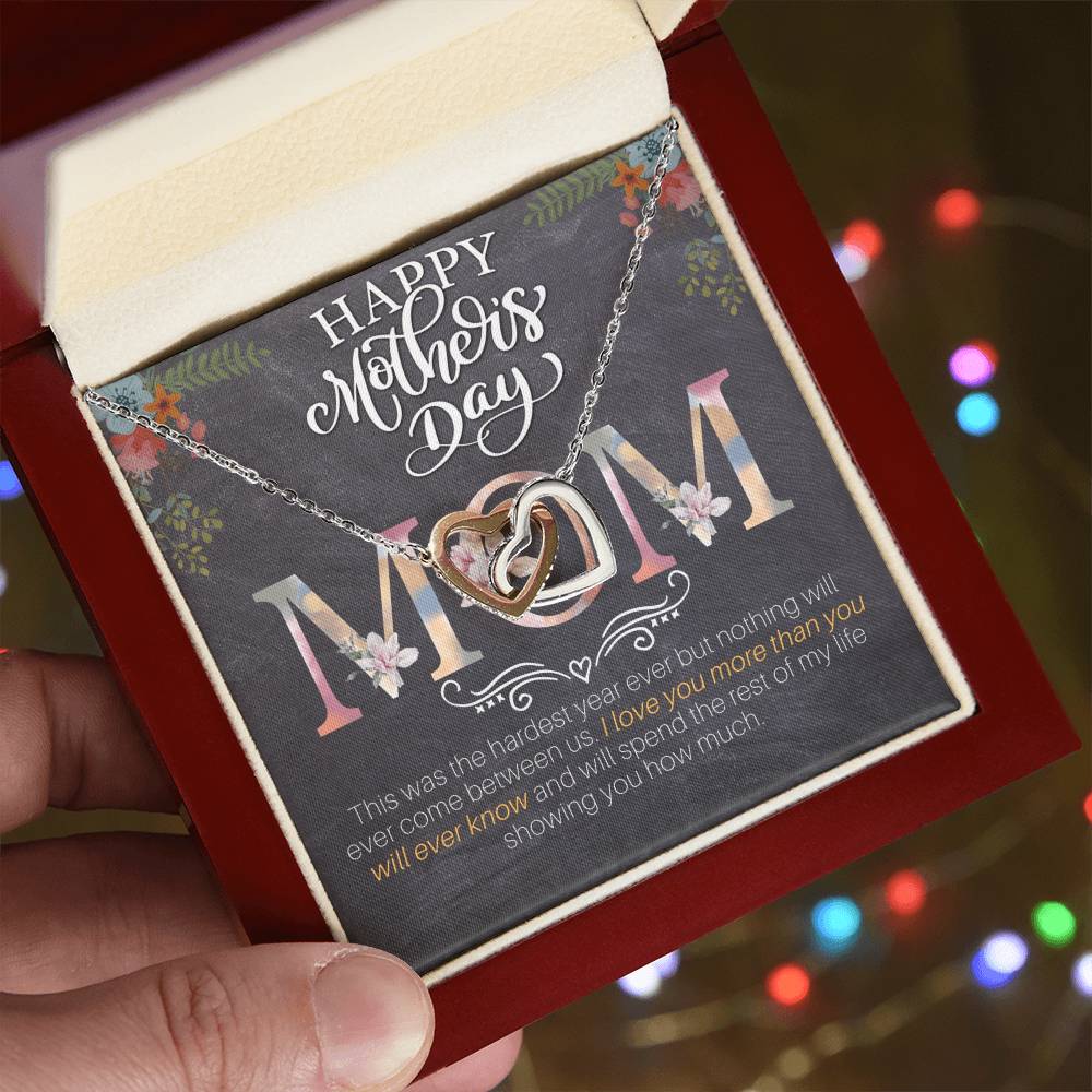 Mother’S Day - I Love You More Than You Will Ever Know - Interlocking Hearts Necklace