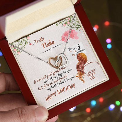 Birthday Gift - Forever Love Necklace Interlocking Hearts Necklace