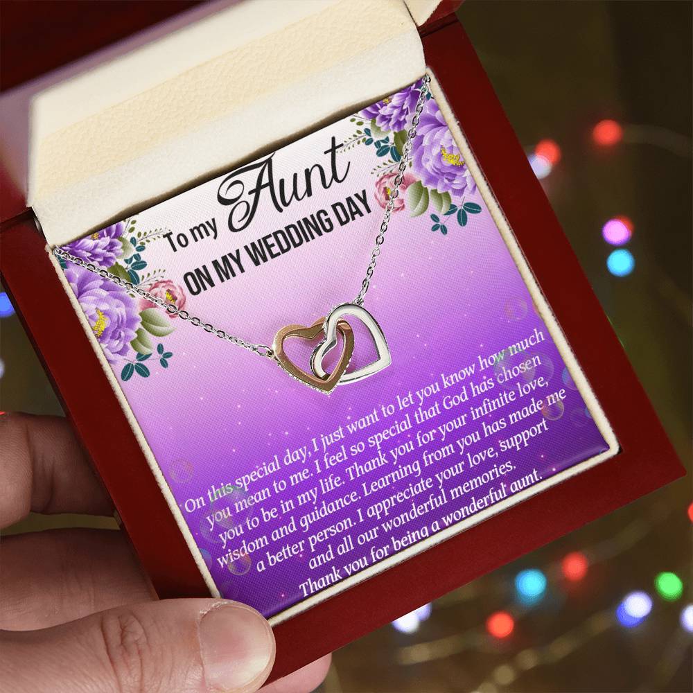 Aunt Of The Bride Gift Aunt Wedding Gift Aunt Of The Bride Interlocking Hearts Necklacewedding Gift For Auntaunt Necklacethank You Gift