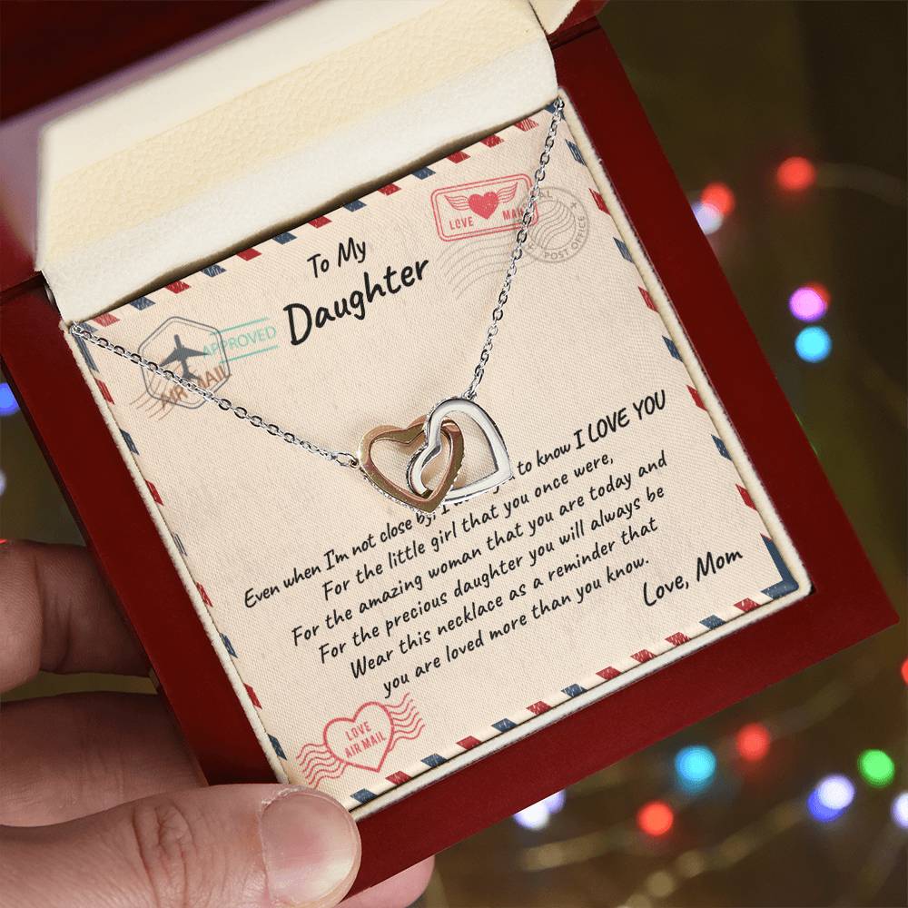 Special Gift For Daughter! Interlocking Hearts Necklace