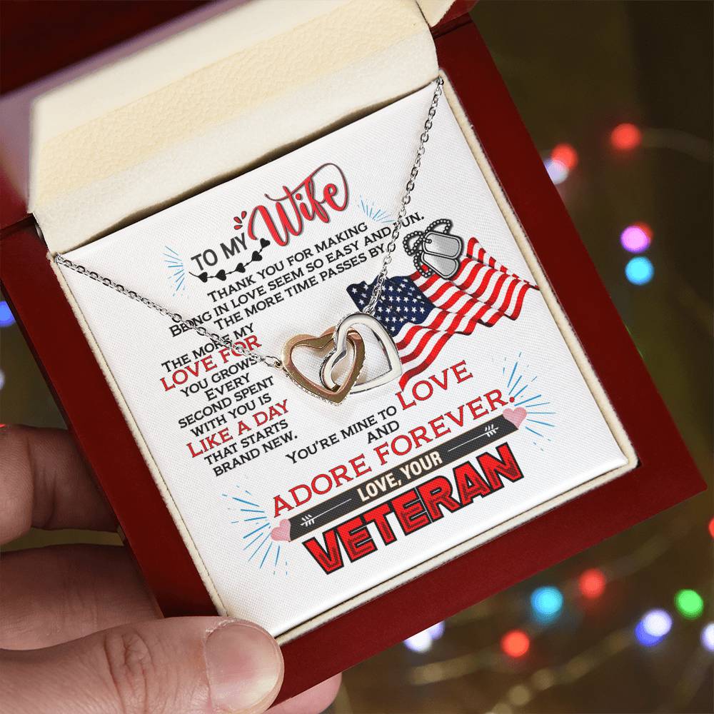 Veteran'S Wife - Interlocking Heart Necklace Interlocking Hearts Necklace