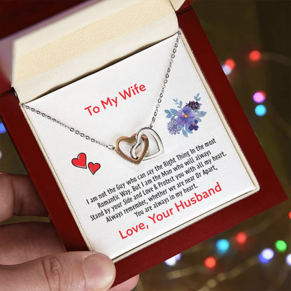 Gift For Wife - Interlocking Heart Necklace Interlocking Hearts Necklace