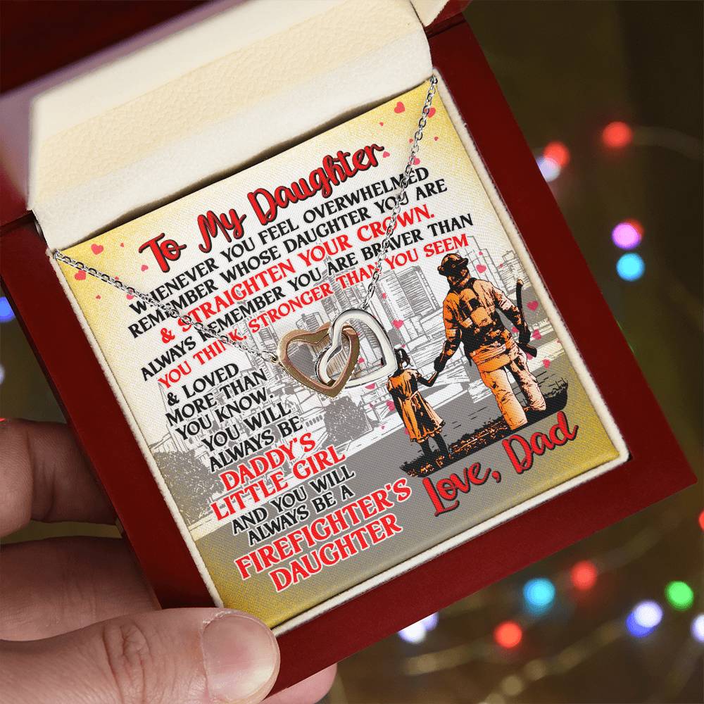 Firefighter'S Daughter - Interlocking Heart Necklace Interlocking Hearts Necklace