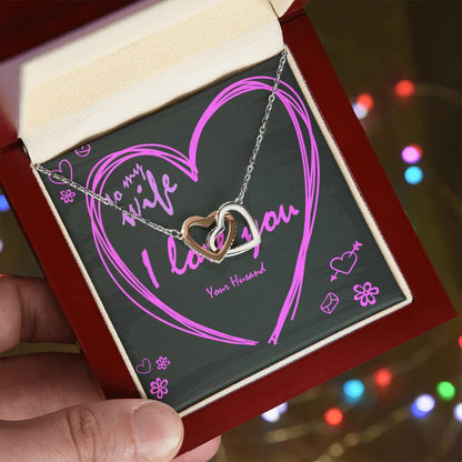 Luxury Gift For Wife 29 $ Only Interlocking Hearts Necklace