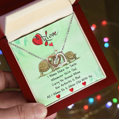 To My Love Gift For Her Valentines Gift Valentines Necklace Gift For Her I Love You Necklace Interlocking Hearts Necklace