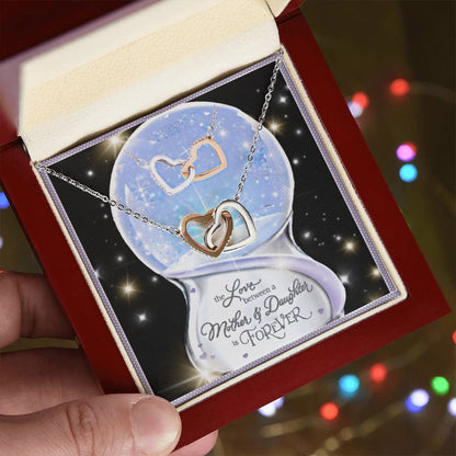 Love Hearts Together 4-Ever Necklace Interlocking Hearts Necklace