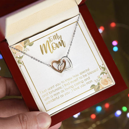 Gift For Mom - Birthday Gift For Mom Mothers Day Gift For Mom Gift For Mom Birthday Necklace For Mom Daughter To Mom Gift Interlocking Hearts Necklace