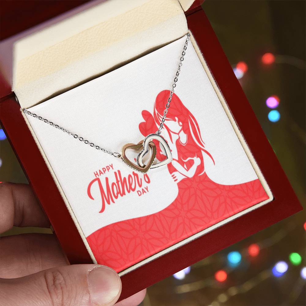 To My Mom Interlocking Hearts Necklace