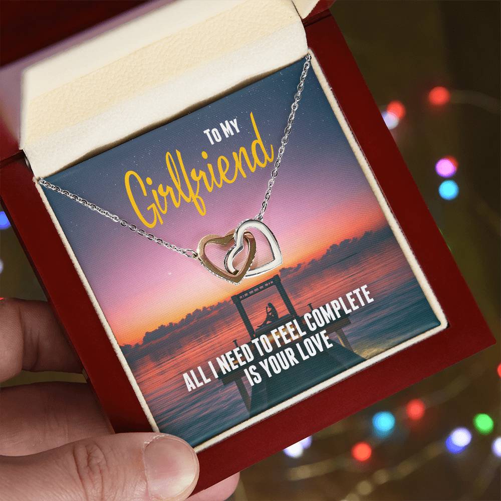 Perfect Gift For Girlfriend - Interlocking Hearts Necklace