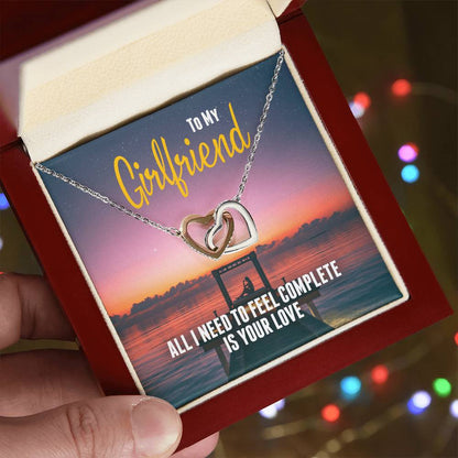 Perfect Gift For Girlfriend - Interlocking Hearts Necklace