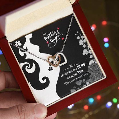 To My Pregnant Wife Interlocking Hearts Necklace