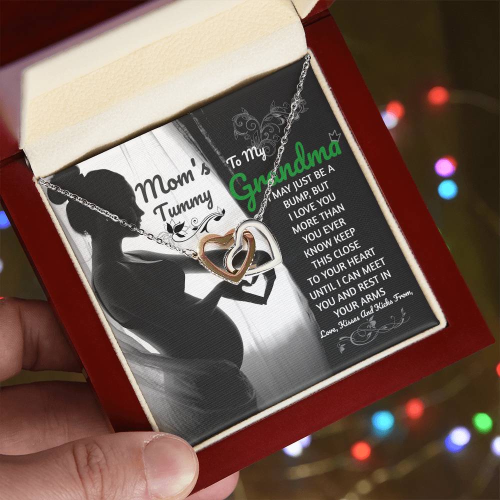 New Grandma Gift Grandma To Be Gifts For Expectant Grandmother Future Grandma Expecting Grandma Gift For Grandma To Be At Baby Shower Interlocking Hearts Necklace