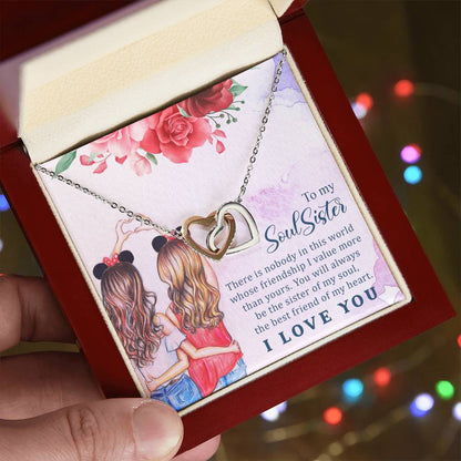 My Soul Sister - I Love You Interlocking Hearts Necklace