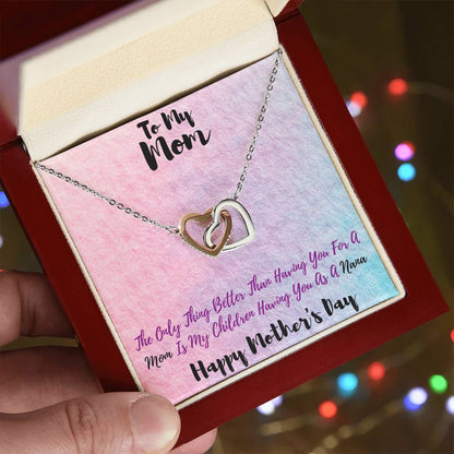 Happy Mothers Day Interlocking Hearts Interlocking Hearts Necklace
