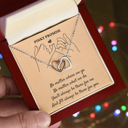 Pinky Promise - Interlocking Hearts Necklace