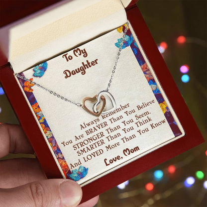 Mother & Daughter Necklace Interlocking Hearts Necklace