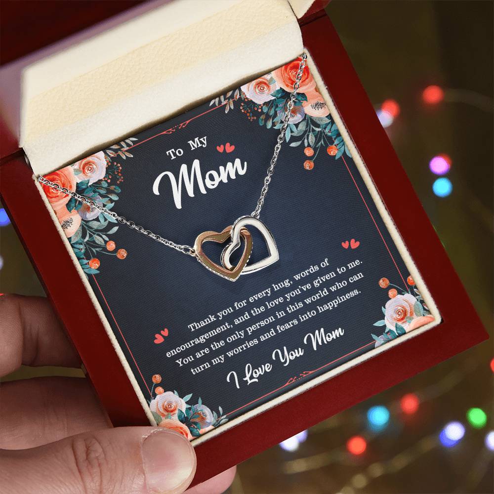 Heart Neckless For Mother'S Day Interlocking Hearts Necklace
