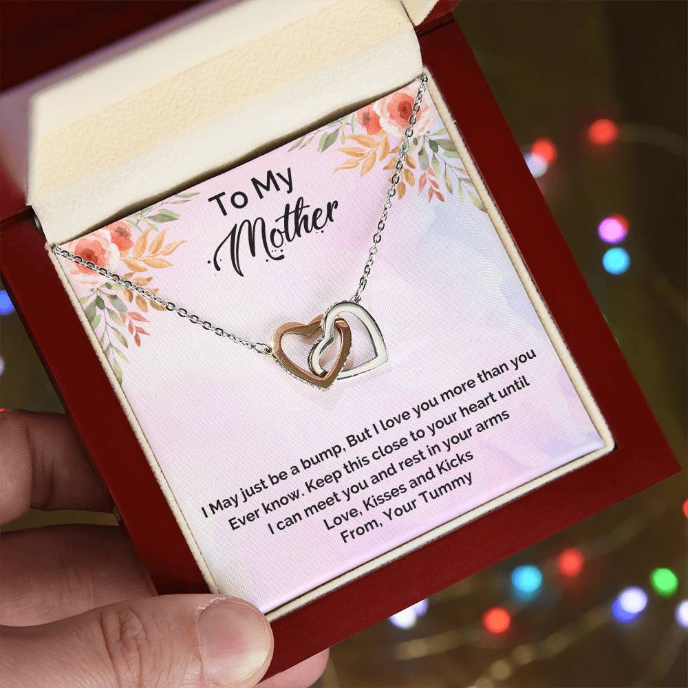 Mother'S Day Perfect Gift For Mom Interlocking Hearts Necklace